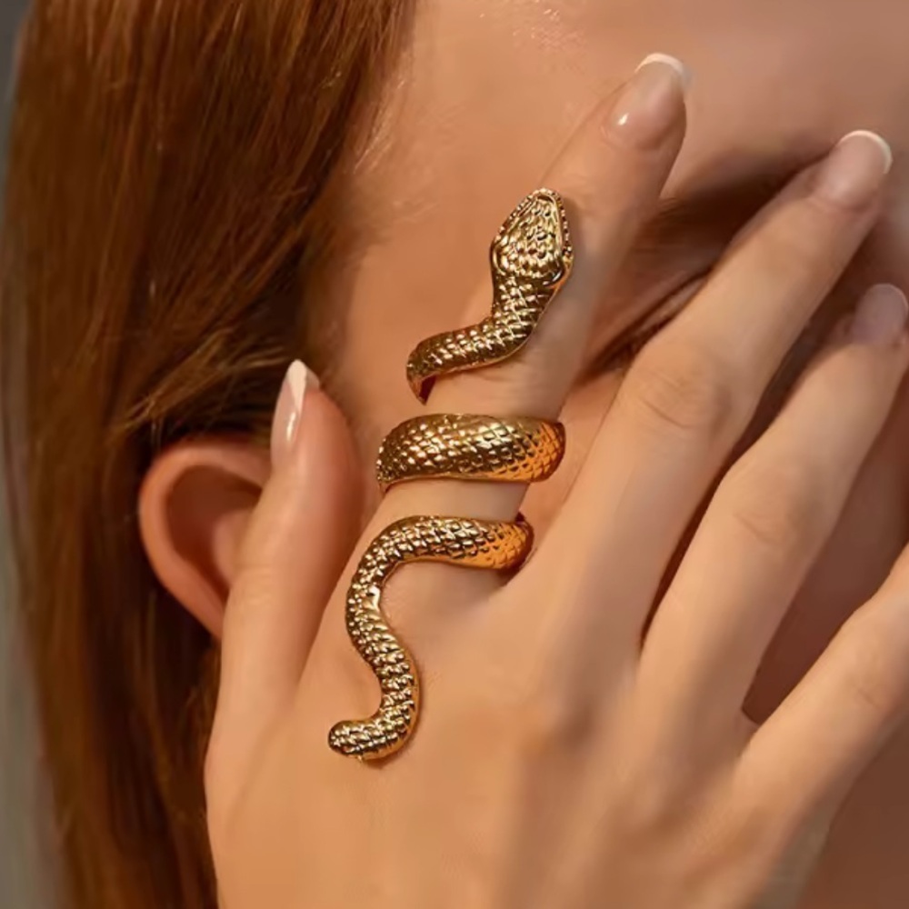 New Anthropologe sepentiGold Snake Ring